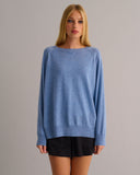 Mamu luxurious blue cashmere sweatshirt. 