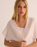 Mamu closeup of ribbed alpaca bed jacket