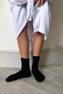 Mamu soft feel black cashmere socks 