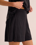 Mamu organic silk shorts with fluid drape and soft feel. 