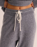 Mamu cashmere joggers with drawstring and smooth waistband.