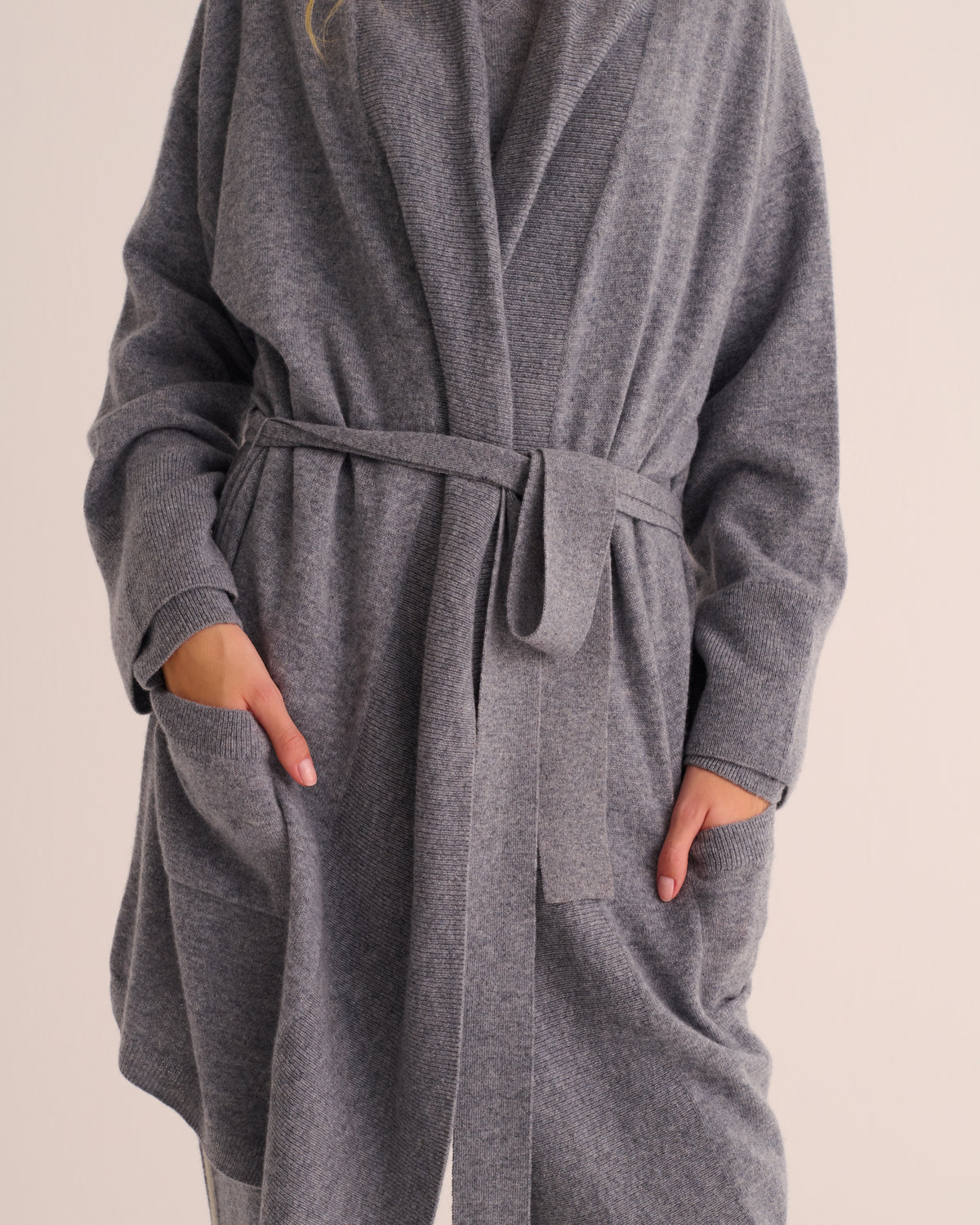 Silver Ripped Robe Silver Grey Pure Cashmere Robe – MAMU Dream