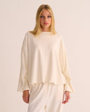 Mamu fashion statement ivory cloud soft feel sweatshirt. 