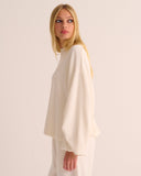 Mamu ivory cloud high level comfort sweatshirt. 
