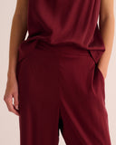 Mamu 100% organic stretch silk bottoms with a fluid drape.