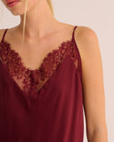 Mamu organic stretch silk camisole with lace trim made to move with your body shape. 