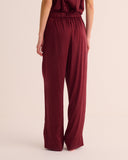 Model wearing silk bottoms