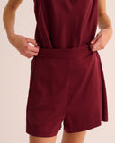 Mamu 100% organic stretch silk shorts with a fluid drape. 