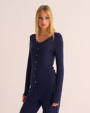 Mamu ribbed cardigan crafted from sustainable modal jersey. 