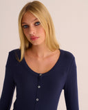 Mamu ribbed cardigan crafted from sustainable modal jersey and gentle stretch for comfort. 