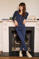 Navy printed PJ set 