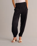 Mamu organic silk joggers that move like second skin. 