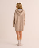 midl length oversized alpaca blend hoodie