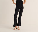 Mamu wide leg leggings with subtle kick flare