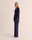 Mamu navy modal hero top styles with eide leg joggers. 