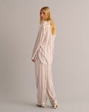 Mamu striped pyjama set cut from our signature 100% Organic Stretch Silk for sleepwear that moves elegantly with you.  